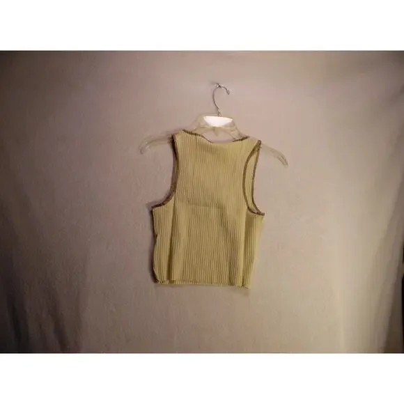BDG Urban Outfitters Tank‎ Top Womens S Tan Notch Neck Crop NWT - Picture 4 of 7
